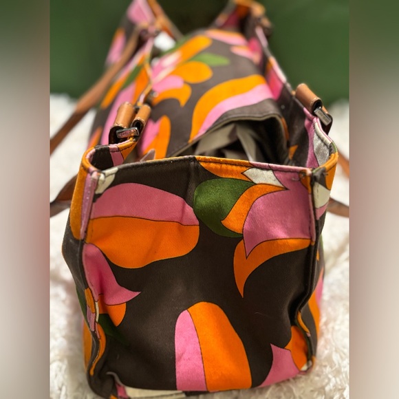 Kate Spade Brown Canvas Tote with Floral Design - Picture 11 of 16